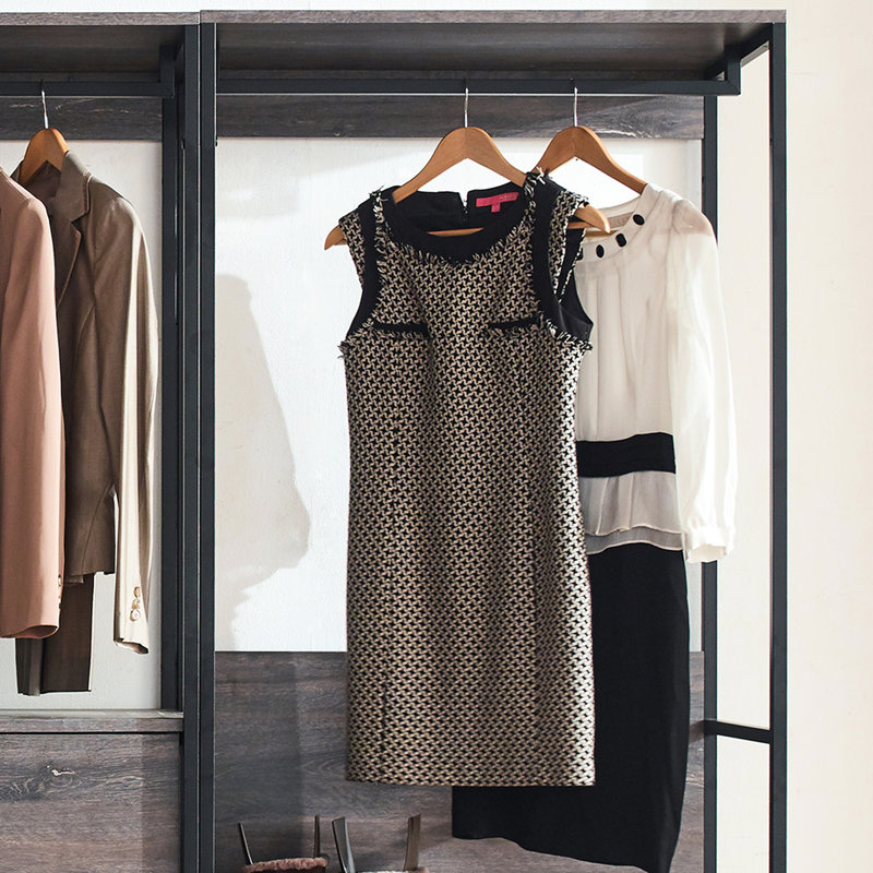 Walk-In Closet System With Powder Coated Metal Frame And Extra Deep Storage Water Heat Filler