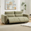 Canapé inclinable électrique surdimensionné moderne en chenille de 85 pouces de large avec deux moteurs et appui-tête réglables manuellement