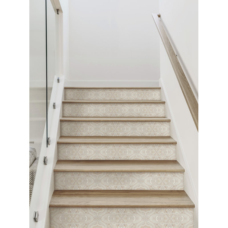 Adhésif décoratif peler et coller Devencove, H 7,5 po x l 48 po, Beige