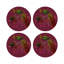 Family Pheasants Vegan Leather Round Pebble Placemat-4132003