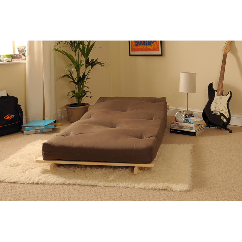 Arlete Upholstered Futon Chair, 76cm H x 76cm W x 78cm D, Chocolate