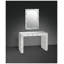 Console en miroir argent Hessa avec incrustation de faux strass