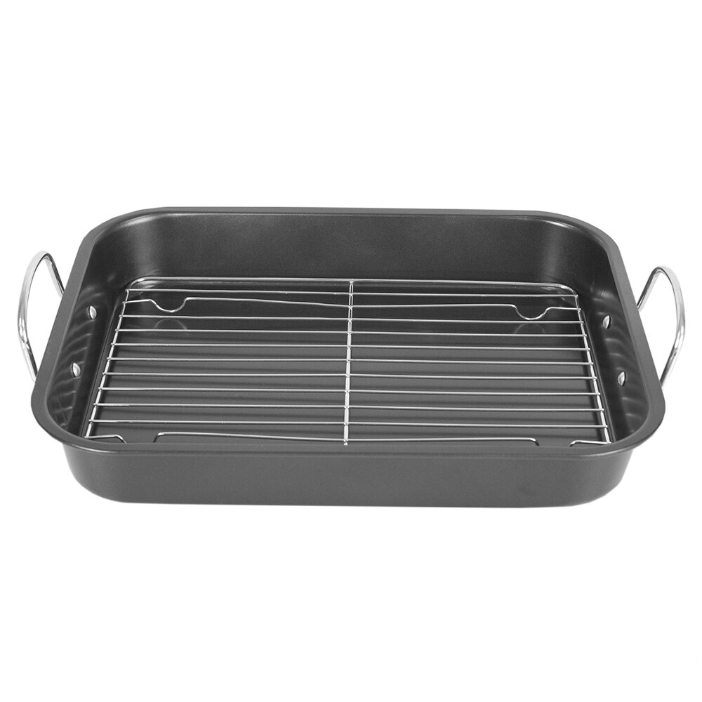 Stainless Steel Roasting Pan with Rack by Lexi Home - 16 - Lexi Home