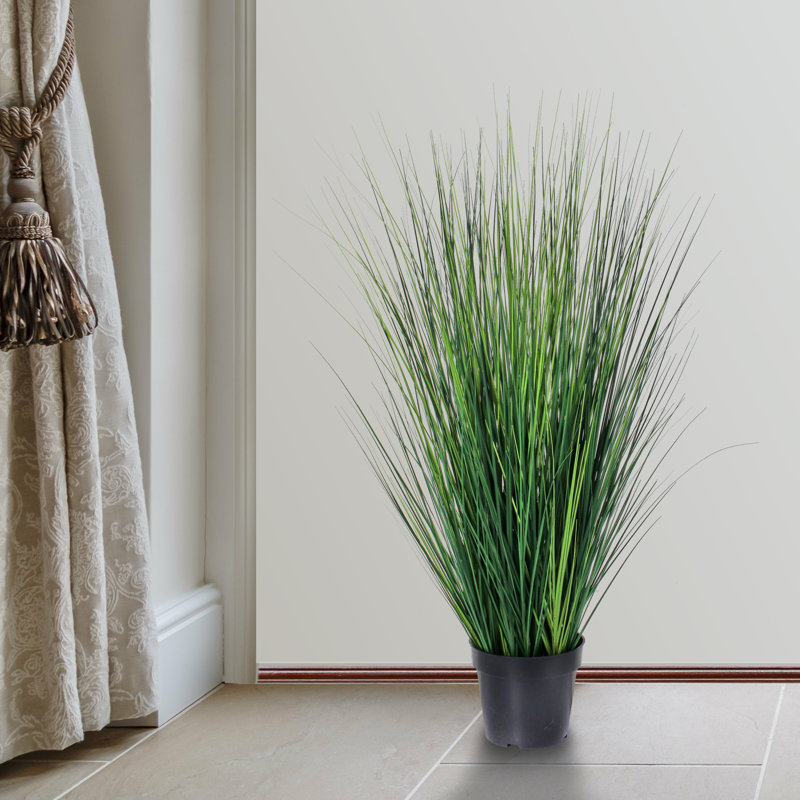 Herbe artificielle en pot, H 36 po x l 14 po x P 14 po
