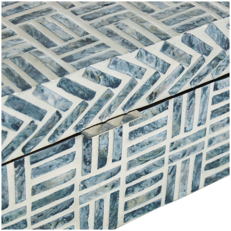 Ninon 2 Piece Handmade Mother Of Pearl Decorative Box Set