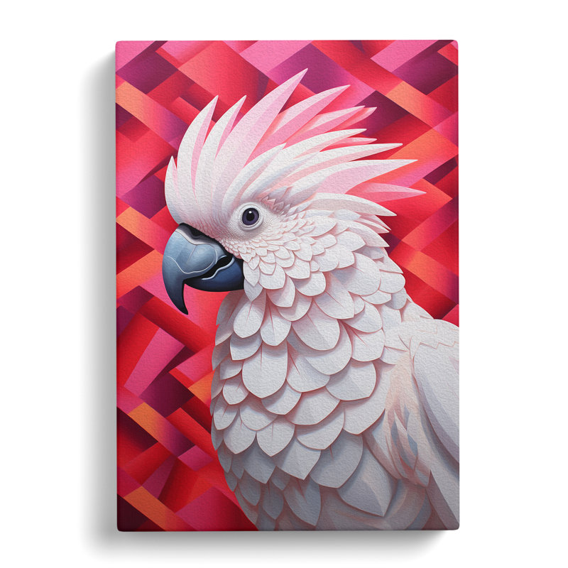 Cockatoo - Wrapped Canvas, 50cm H x 35cm W x 3cm D