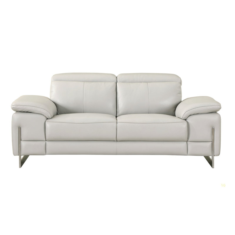 Cuir italien Global United, Gris clair