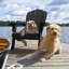 Chaises Adirondack surdimensionnées en plastique avec porte-gobelet (grand double usage)-1203569848