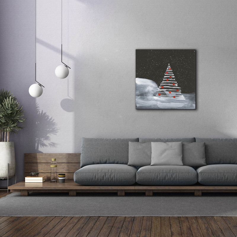 «Winter White 2» par Chris Paschke, art mural sur toile, H 37 po x l 37 po x P 1,5 po