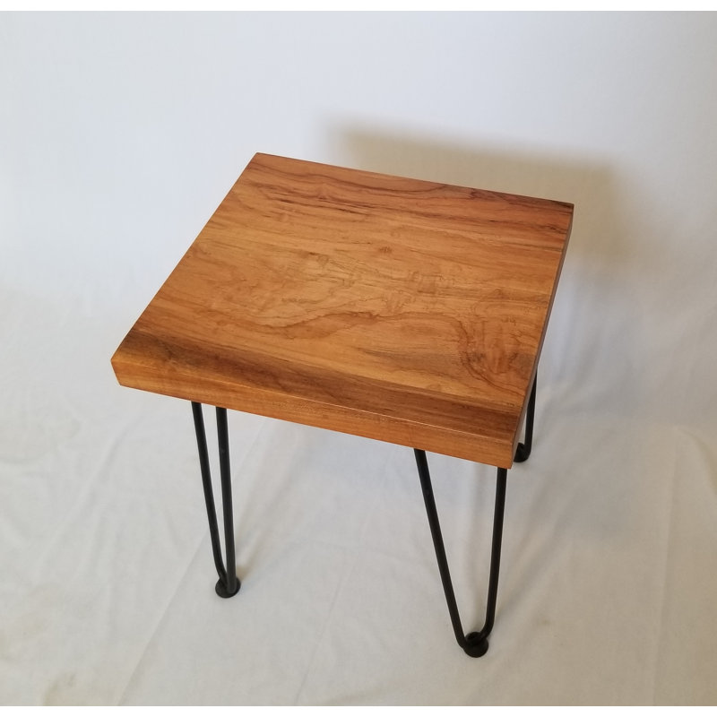 Deontea Solid Wood Top End Table