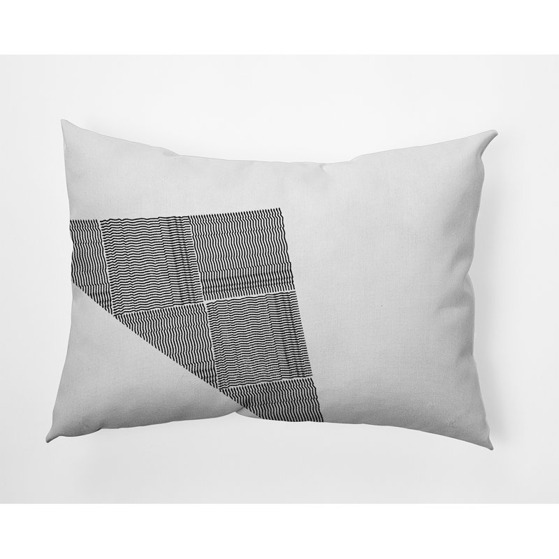 Housse et insert de coussin rectangulaire en polyester pour l'intérieur et l'extérieur, Noir corbeau