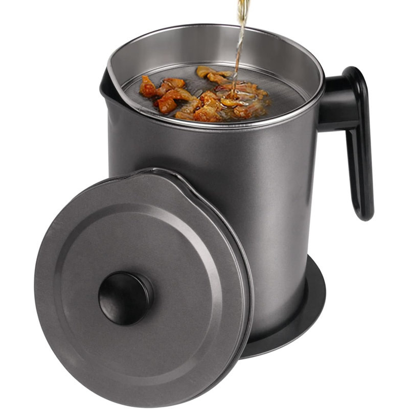 Bacon Grease Container With Strainer