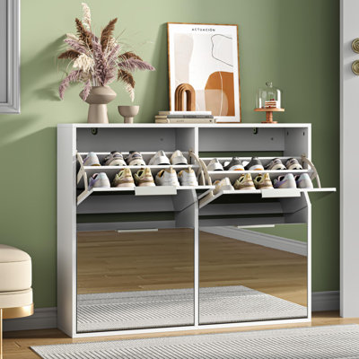 16 Pair Flip Down Shoe Storage