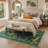 Alcoa Aura Silk Animal Print Machine Washable Green / Yellow Indoor Area Rug with Non-Slip Backing-1675793661