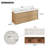 Pre-Assembled Wall Mounted Floating Bathroom Vanity In Natural Oak, Double Sinks With Engineered Marble Top-1038393451