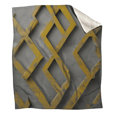 Couvertures jaunes à motif géométrique