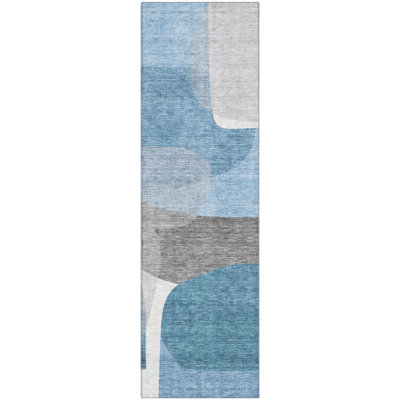 Premium Machine Washable Mayfield AMF2121 Blocks Rug