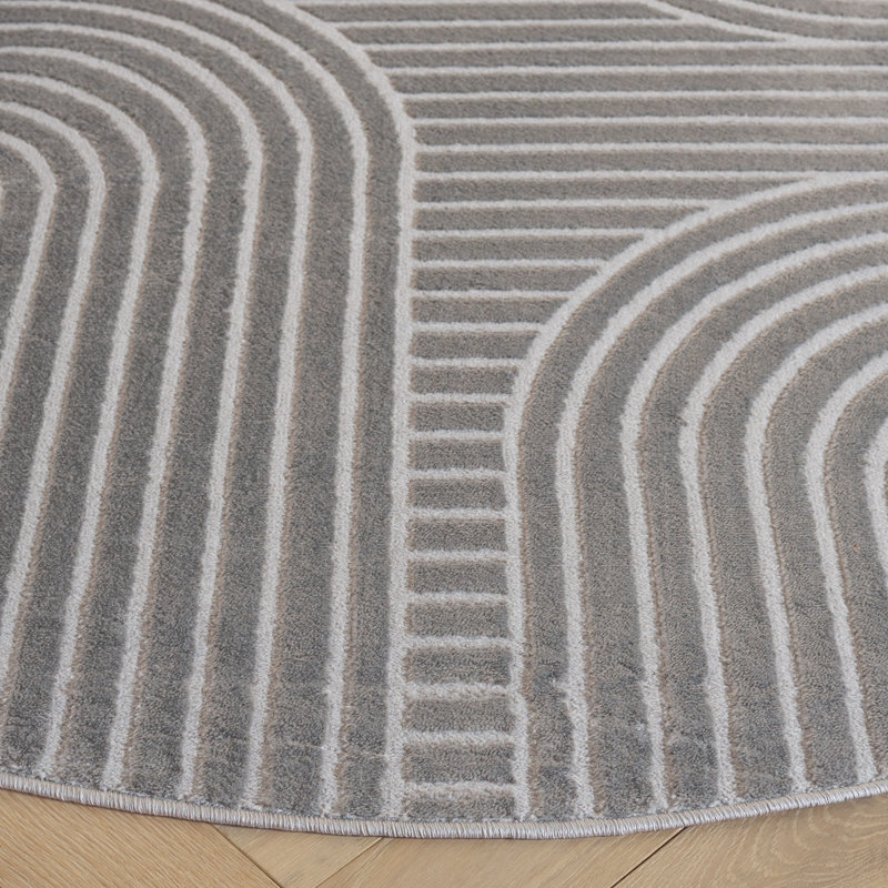 Saylor 100 Performance abstract rug, Rond 6 pi 3 po