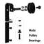 Quincaillerie de porte de grange coulissante pliable par le haut-79205556