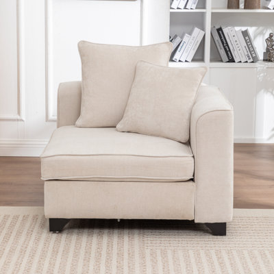 Fauteuil d'angle rembourré pour canapé modulaire Bennett