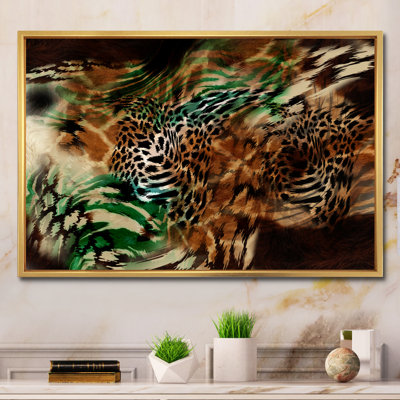 Léopard et tigre VII - décoration murale moderne encadrée