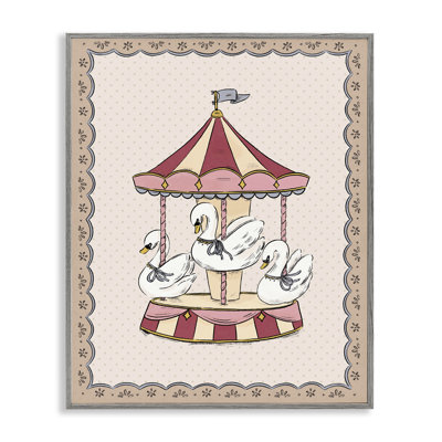 Caricature de cygne rétro, estampe numérique par Andrea Jasid Grassi