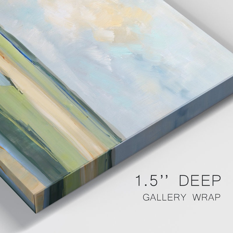 Pastel Horizon II - peinture sur toile tendue, H 8 po x l 12 po x p 1 po