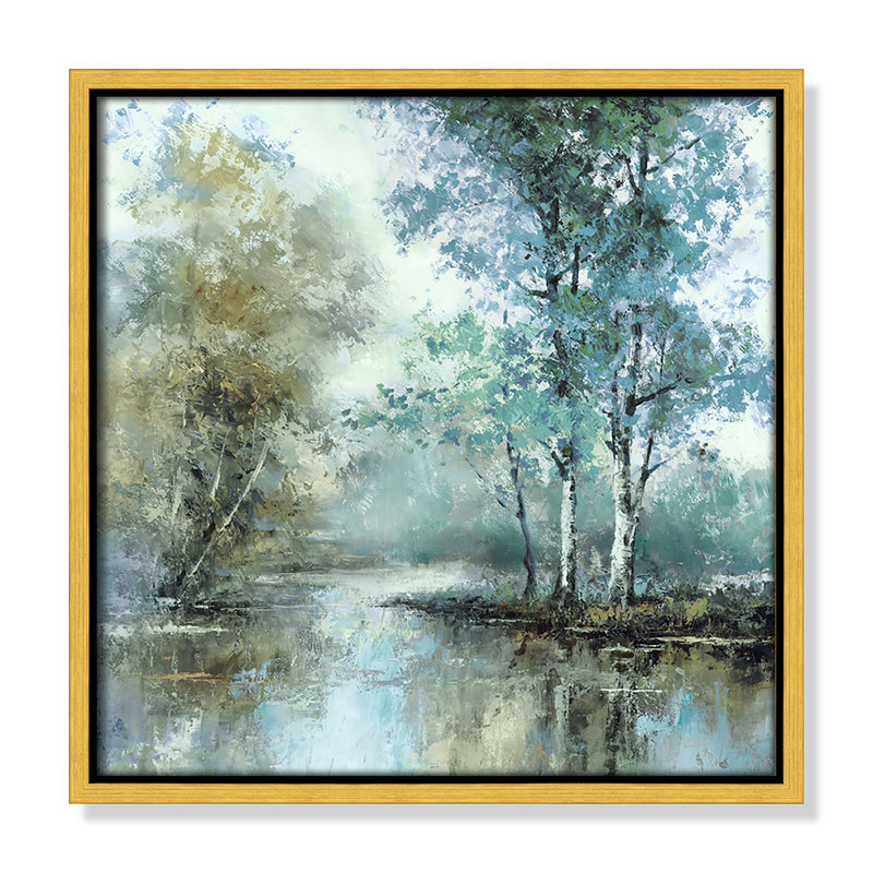 Spring's Grace I - Square Version Print par T.C. Chiu, H 13,5 po x l 13,5 po, Doré