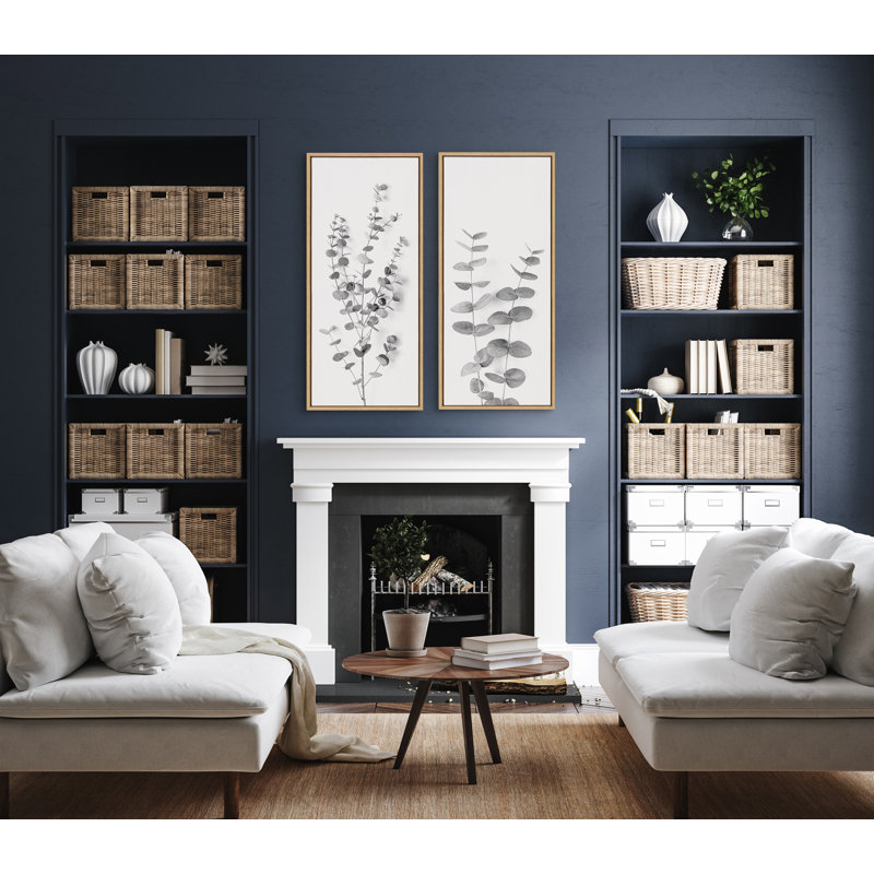 «Eucalyptus Botanical I» par The Creative Bunch Studio, reproduction d'art sur toile encadrée, Encadré naturel