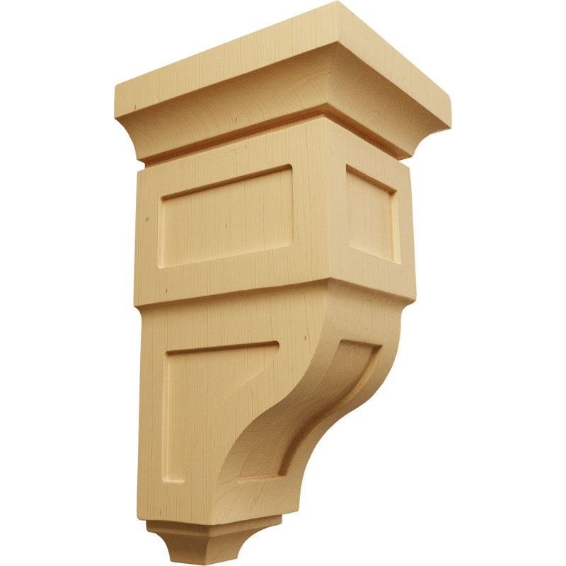 Support en bois / corbeau H 12 po x l 6 po x P 6,75 po, Aulne
