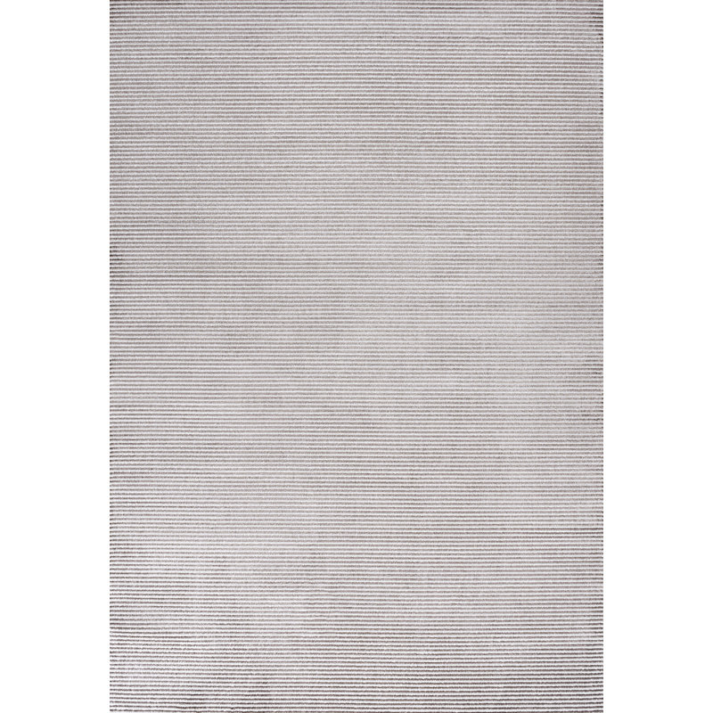 Wolcott Modern Minimalist Pinstripe High-Low Dark Silver/White Rug, Rectangle 5'3" x 7'7"