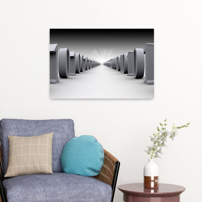 Binary Digits In A Row Abstract Modern Art