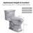 Colored One-Piece Toilet With Square Base, Elongated Toilet Bowl 17” ADA Seat Height, 1.28 GPF Single Flush, 12” Rough-In-116369232