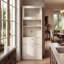 Grand garde-manger autoportant blanc chaud de 71 po avec portes, tablettes réglables, tiroir et ensemble anti-basculement pour rangement de cuisine E1-879128975