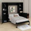 Lit escamotable avec tablettes et armoires de rangement, lit escamotable en bois massif Farmhouse