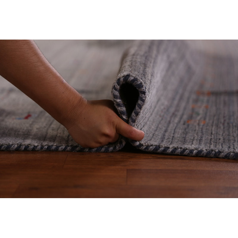Tapis indien fait à la main en laine de style Gabbeh 8 x 10