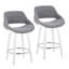 Tabouret de bar pivotant contemporain avec repose-pieds - ensemble de 2-801842569