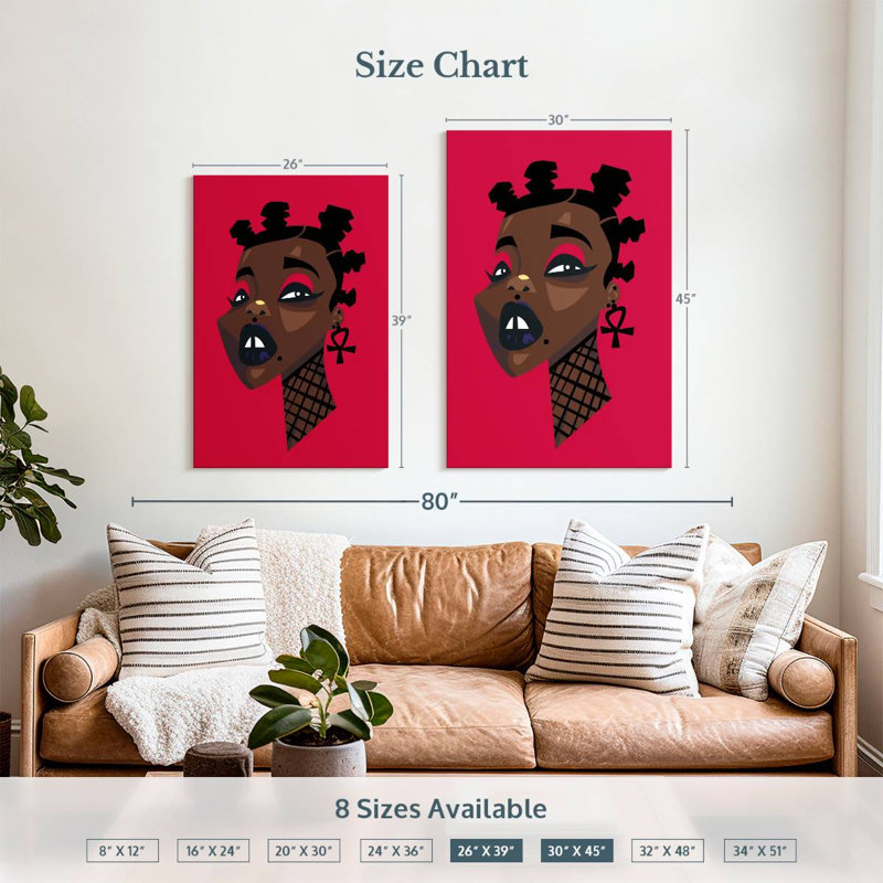 Femme Leisha Afro Punk, H 39 po x l 26 po