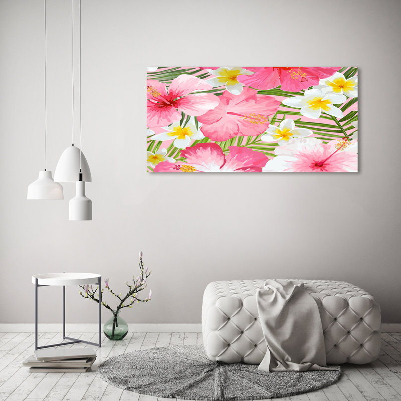 Tropical Flowers - Wrapped Canvas Print