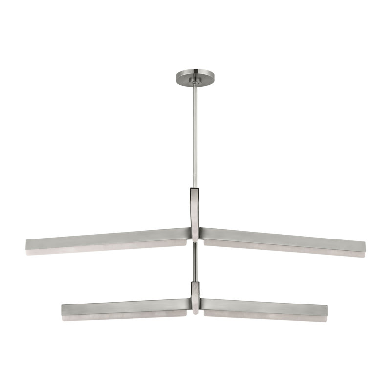 Linea LED Chandelier, Antique Nickel