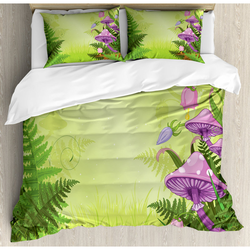 Rustic Polyester Floral Duvet Cover, Queen Duvet Cover + 2 Pillow Sham