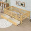 Lit plateforme en bois pour enfants avec garde-corps et 2 tiroirs-1273097075-1273097074