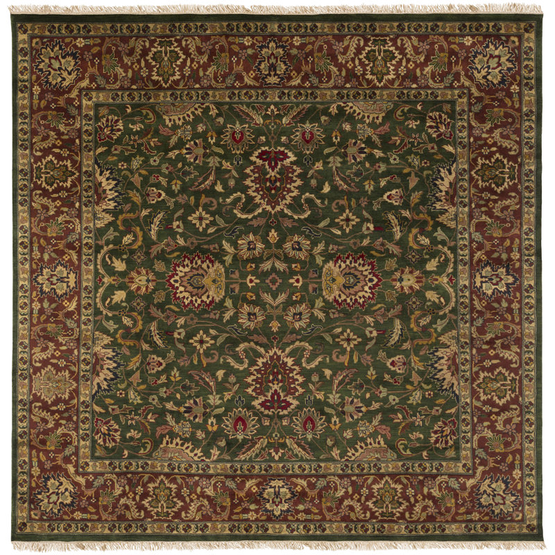 Barlett Wool Oriental Indoor Rug, Square 8'