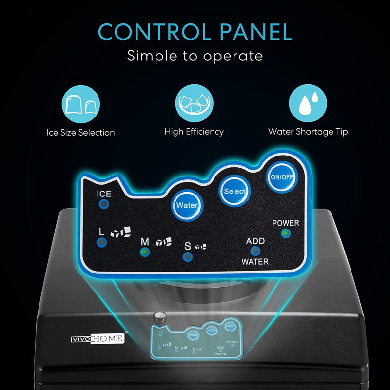 Machine à glaçons 2 en 1 avec distributeur d'eau Vivo Home