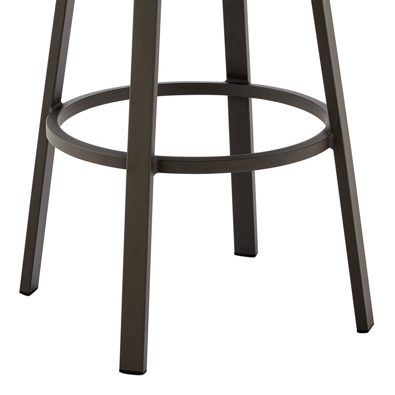Tabouret 30 "avec coussin Cemalettin, Brun, Brun, 26"