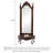 American-Style Vintage Maple Full-Length Mirror With Base