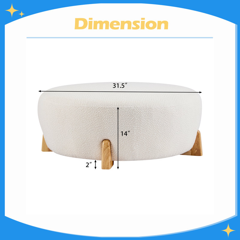 Repose-pieds rond Durish / Multifonction Modish, Blanc