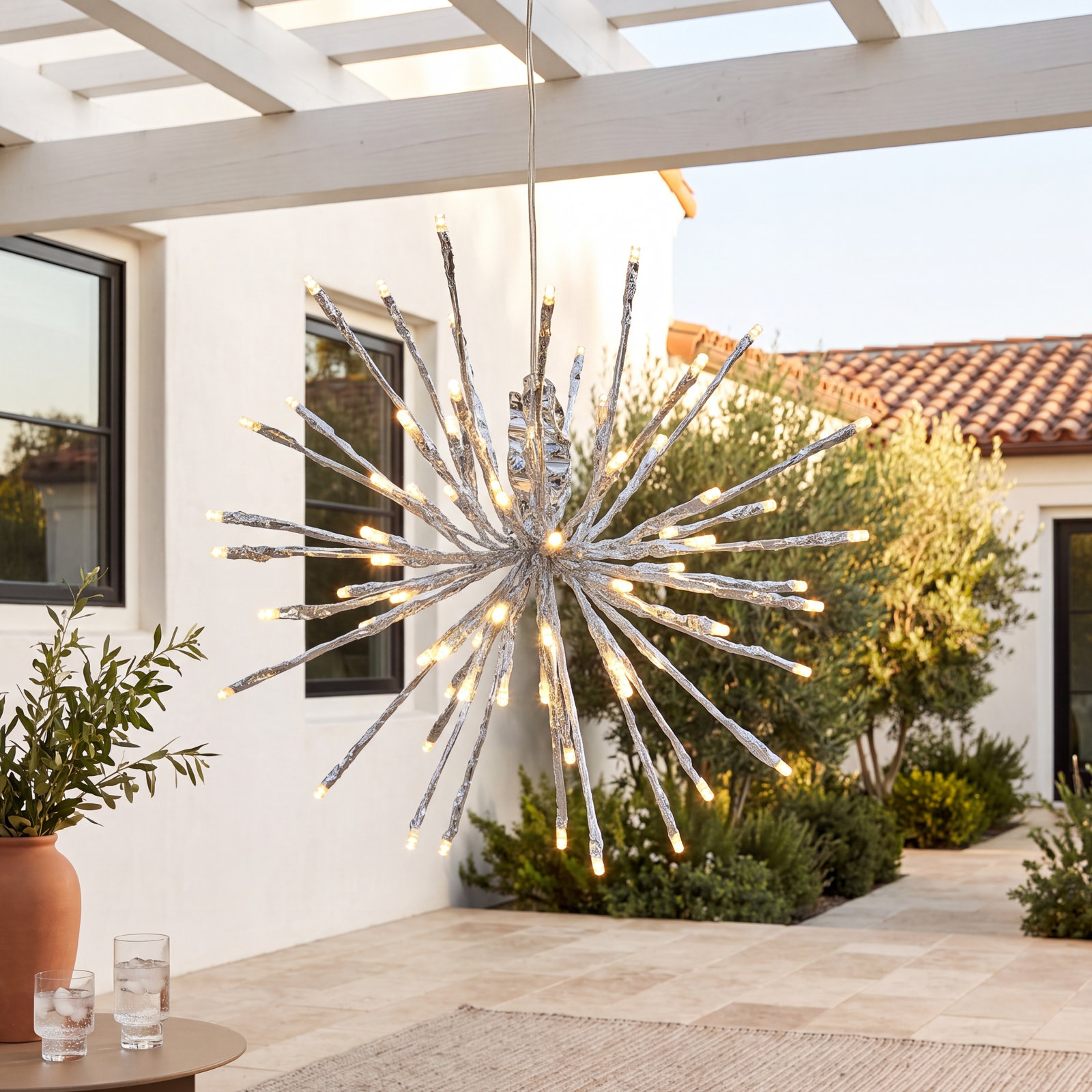 Starburst Hanging Light Sphere, 80, 12'' 
