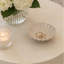 Ensemble de 2 tables basses gigognes beiges en faux marbre, tables d'appoint rondes rondes modernes d'appoint en bois pour chambre à coucher, beige et blanc