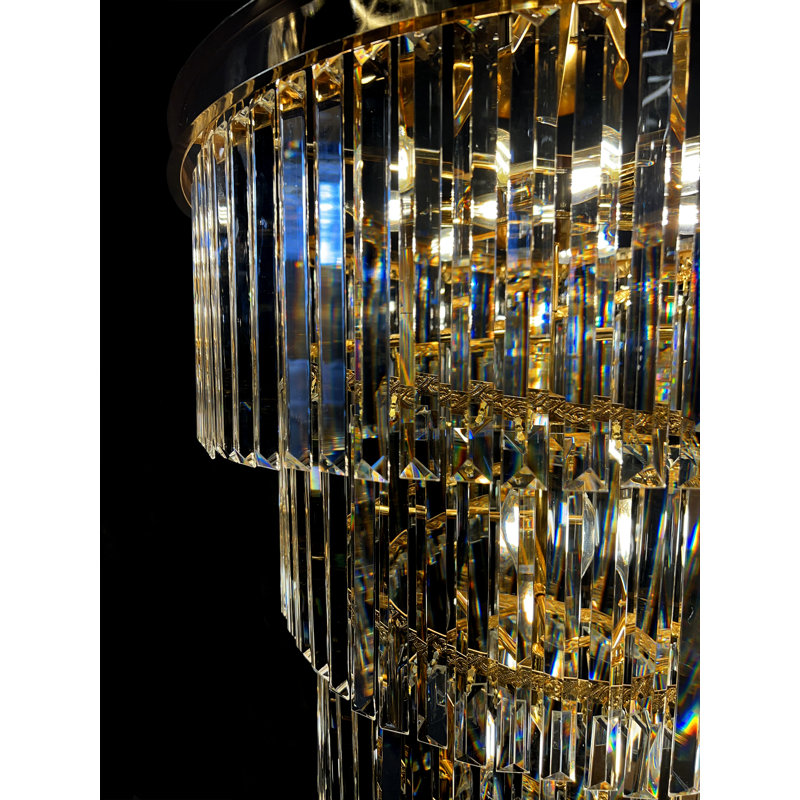 Jaymiya 15 - Light Dimmable Chandelier, Golden